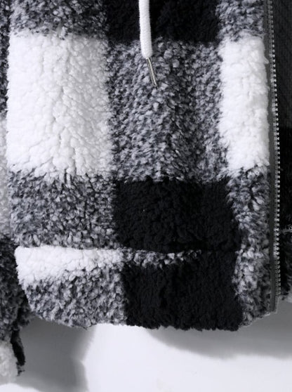 CHAQUETA CON ESTAMPADO DE CUADROS